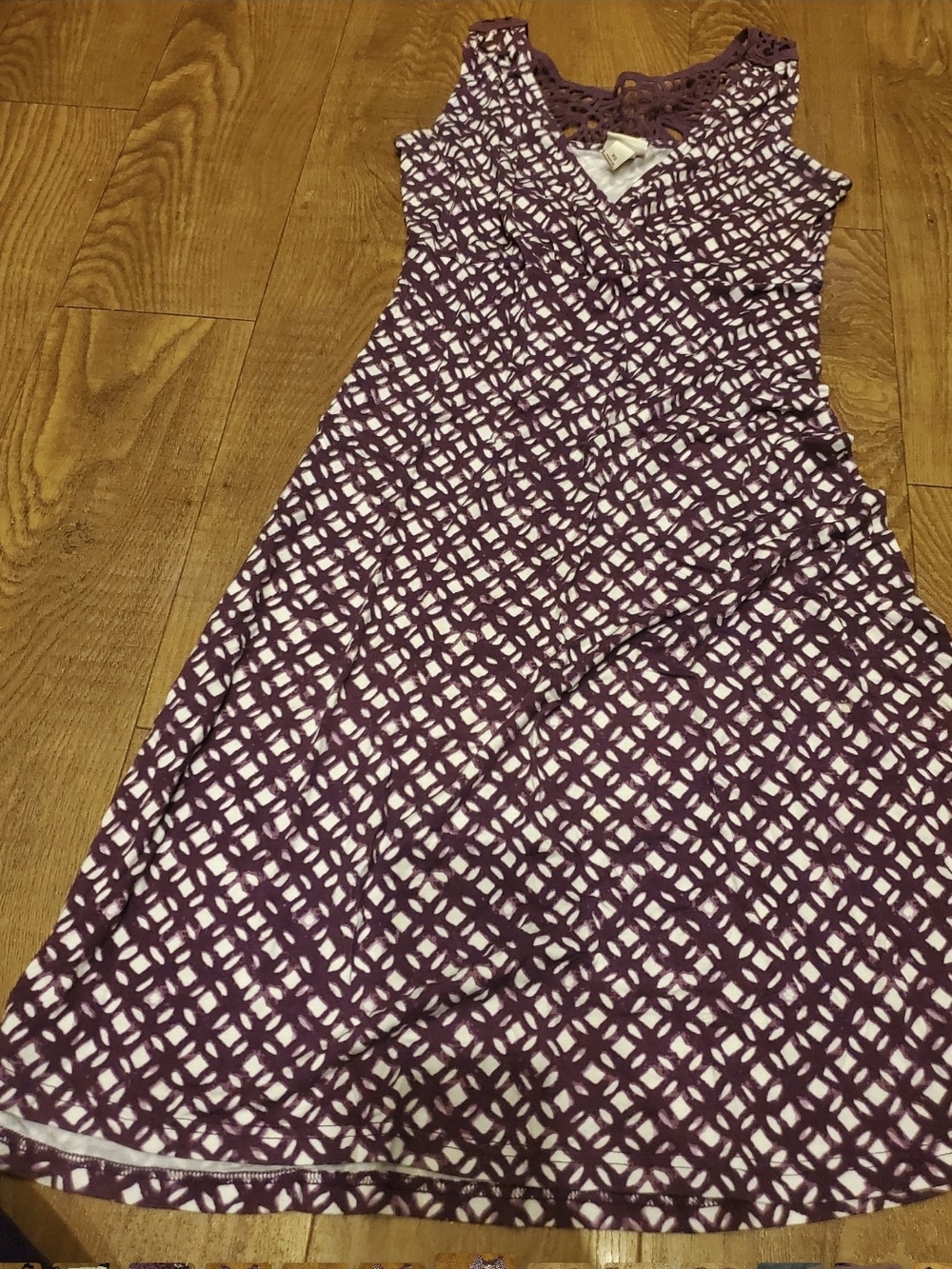 Target Purple and White Patterned Sleeveless Dress